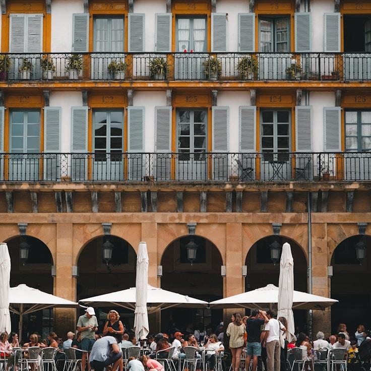 Entertainment zone at night in Portugal